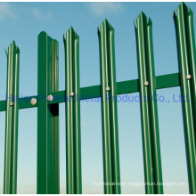Factory Price Galvanized Green Color Steel W Palisade Fence.